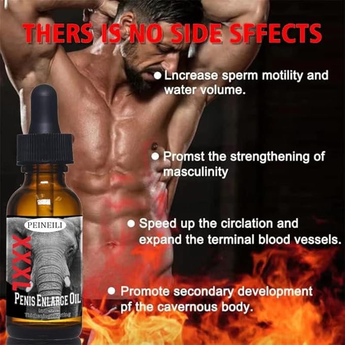 XXXL Large Size Oil Enlarge and Permanent Thickening Growth Men Energy Massage Essential Oil for Sex, Increase Dick Liquid for Health Care, Lateness Performance,Strength (2 Pack)