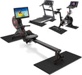 2PCS Fitness Equipment Mats and Floor Protector, Non-Slip Mat Rowing, Rowing Machine Bike Mat for Carpet & Hardwood Floors, Exercise Bike Mats (Two Pieces:36 * 12 inch)