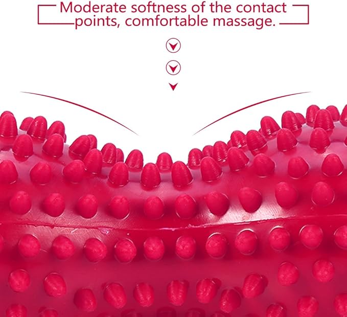 Spiky Massage Ball Peanut Massager Ball Fitness Exercise Mobility Peanut Ball Pain Muscle Steess Foot Myofascial Relief for Plantar Fasciitis Heel Foot Arch Pain ()