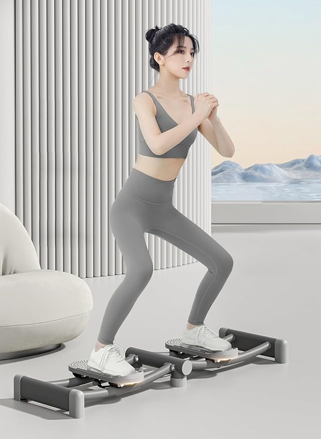 Foldable Ski Machine Ski Simulator Leg Exercise Equipment Weight Loss Thin Legs Pelvic Floor Trainer for at Home Gym(Pink,Without armrests)