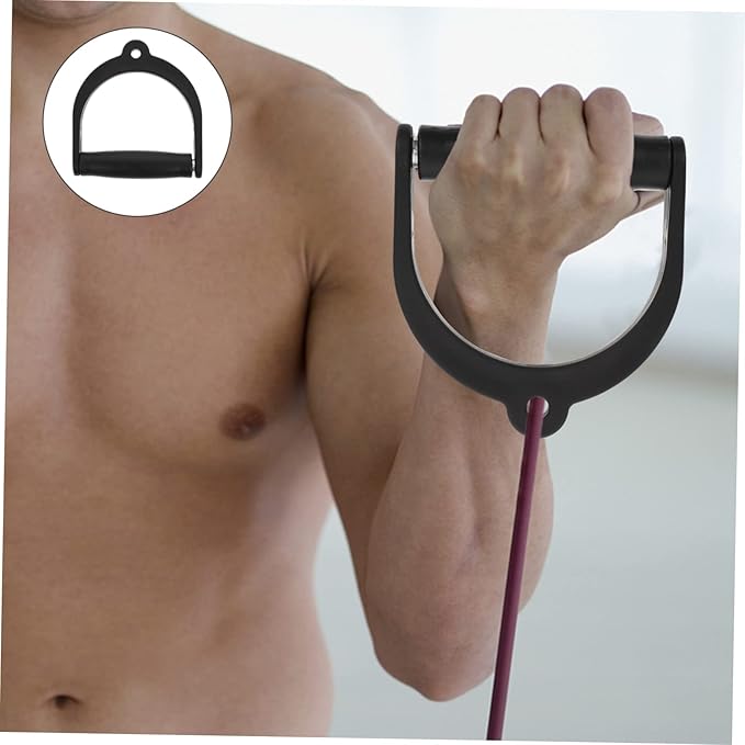 ibasenice 1Pc Sturdy Fitness Arc Handle for Strength Training Plastic Pull Rope Grip for Gym Cable Machines Comfortable Anti-Slip Bodybuilding Attachment for Home and Commercial Exercise Equipment