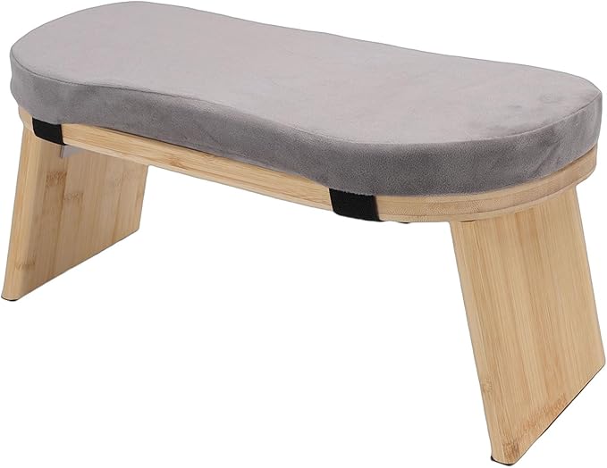 Focket Meditation Bench, Premium Beech Wood Kneeling Stool with Magnetic Hinge Locks 260 Lbs Capacity Fold Flat Design, Prayer Bench with Soft Cotton Cushion and Non Slip Base for