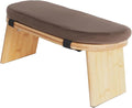 Bamboo Meditation Bench, Foldable & Ergonomic Meditation Stool, Portable Prayer Bench with Cushion, Comfortable Kneeling Chair for Kneeling or Sitting, Coffee
