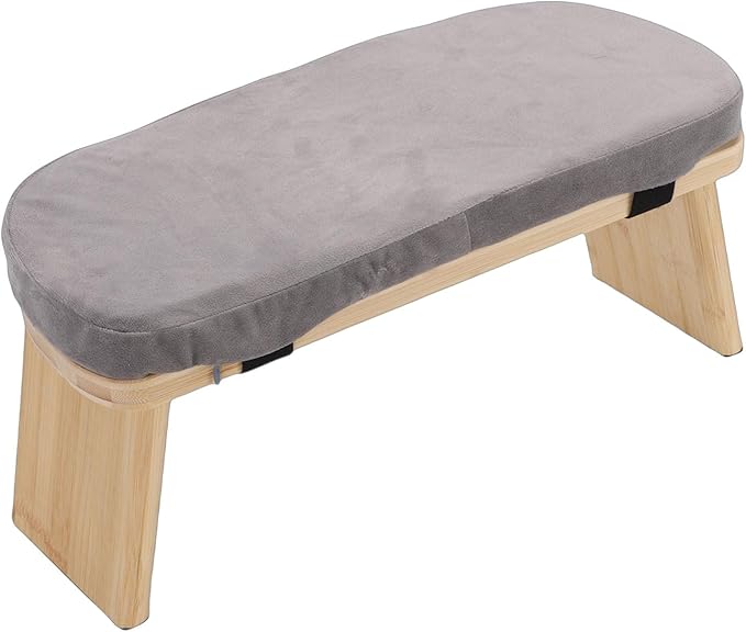 SUNGOOYUE Meditation Bench, Folding Prayer Kneeling Stool Supports 260lbs Yoga Stool with Soft Cotton Cushion for Comfortable Balanced Posture Home Use