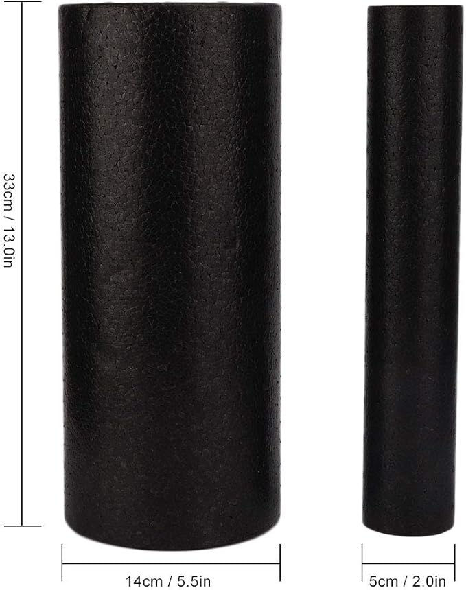Foam Roller 2 in 1 High Density Muscle Roller for Sports Massage Stretching Physical Therapy Deep Tissue Myofascial Release Pain Relief Trigger Point Massage Tool