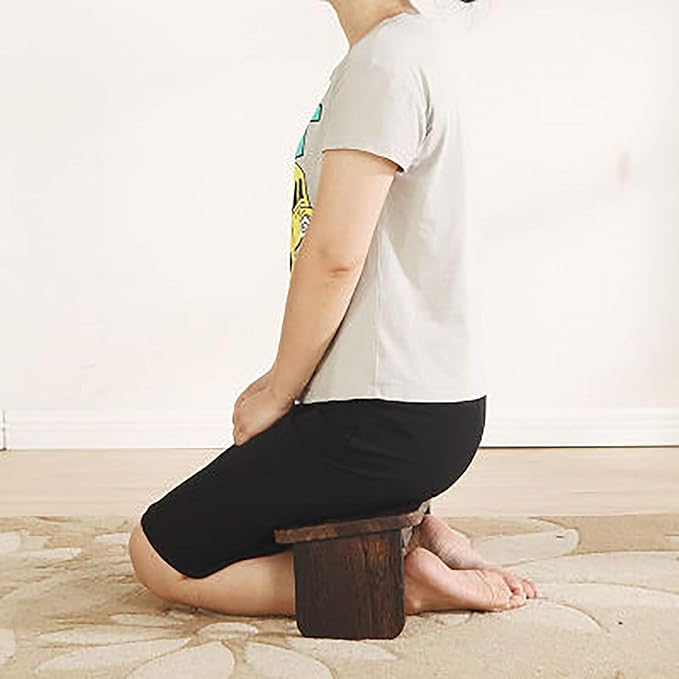 Yoga Stool Made of Wood - Knee Seat Meditation Bench for Deep Meditation as A Prayer Bench and for A Healthy Upright Posture