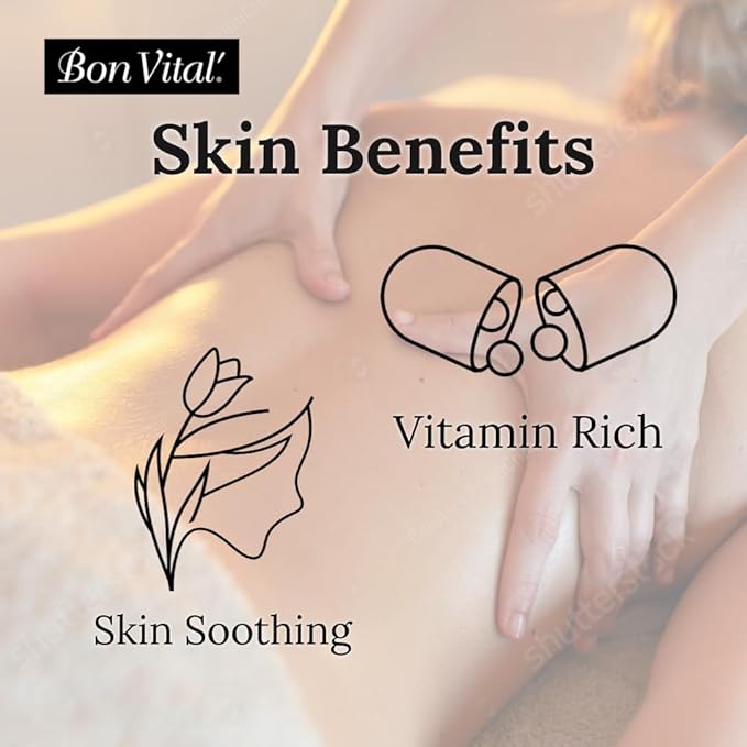 Bon Vital' Original Massage Oil for a Versatile Massage Foundation to Relax Sore Muscles and Repair Dry Skin, Best Massage Oil on Market, Unbeatable Consistency and Quality, 1 Gal, Label may Vary
