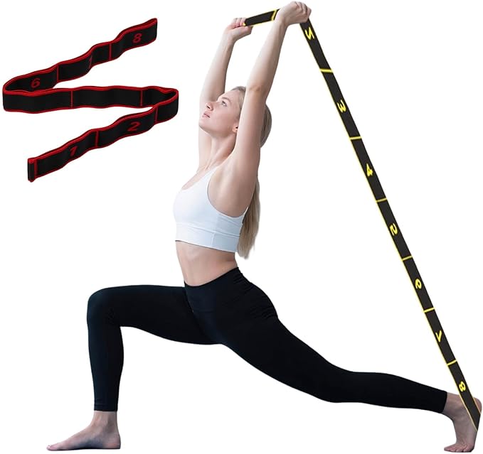Resistance Bands for Working Out, 8-Levels Elastic Adjustable Exercise Band for Women & Men,Booty Legs,Pilates,Yoga,Body Stretching,Stretching Bands for Gym,Training,Physical Therapy,Fitness