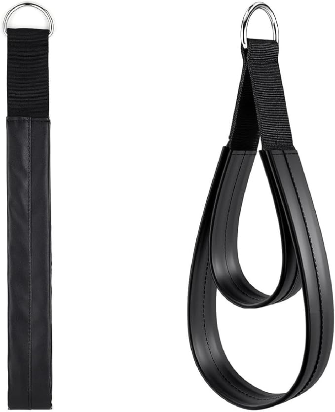 2 Double Loop Pilates Reformer Straps with Comfortable Rings for Arm Training for Beginners.