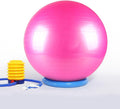 SRNSAEB Exercise Ball Seat for Office Desk Height, Ergonomic Balance Ball Chair Stool for Home/Office/School/Gym/Prolonged Sitting, Height Adjustable Pilates Yoga Ball Chair(Pink,75cm(29 7/2in))
