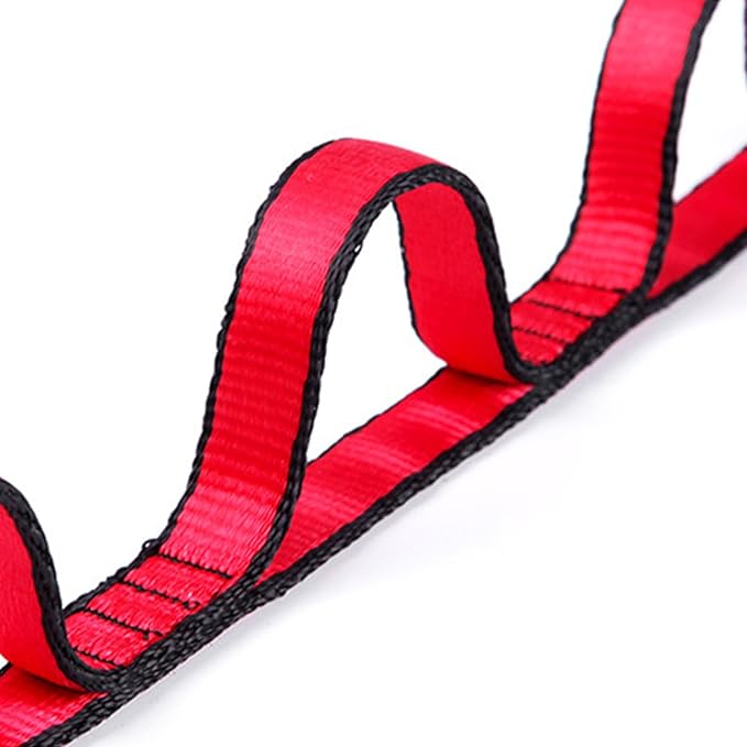 150KG Load Pilates Belt Rope 9 Rings Adjustable Heavy Duty Climbing Strap For Pilates Hammocks Climbing