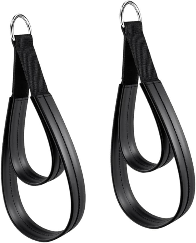 2 Double Loop Pilates Reformer Straps with Comfortable Rings for Arm Training for Beginners.