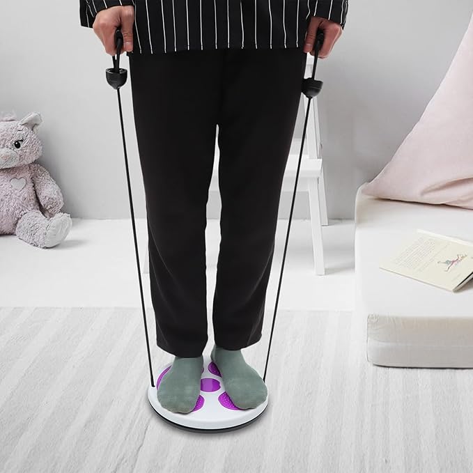 VICASKY Body Twisting Disc with Rope Purple Waist Massage Machine Fitness Twisting Board for Indoor Abdominal Exercise and Strength Training