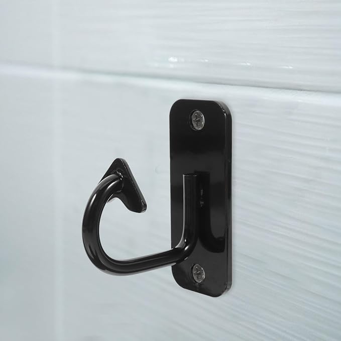 Totority Resistance Band Wall Anchor Hook for Home Gym, Black Steel Fixed Mount for Yoga Hammock, Pilates, Battle Ropes and Fitness Training Equipment Attachments