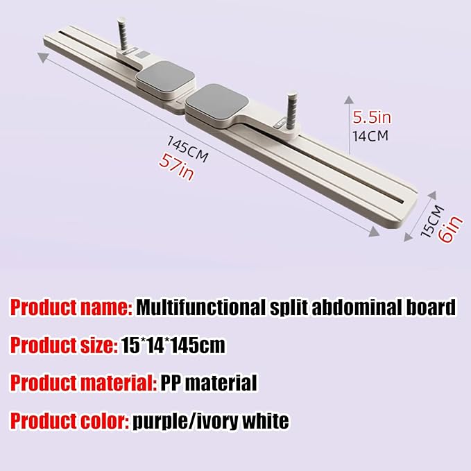 Floor Muscle Training Foldable Skiing Exerciser Leg Strength Split Exerciser Ski Machine Portable Body Slimming Trainer Kegel Trainer Workout Equipment(Purple,Touch Screen Type)