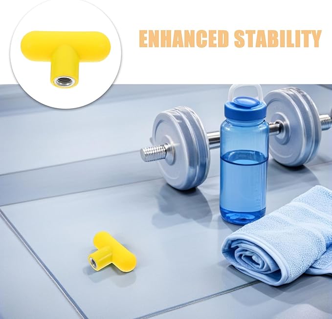 4pcs T-Shape Adjustment Knob: M8 Rotating Grip Handle for Fitness Equipment - Handle Attachment Knob for Strength Training and Workout Machines Easy to Install