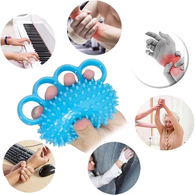 Hand Grip Strengthener Finger Exerciser Ball for Hand Physical Therapy, Stroke, Arthritis, Stress Relief, Muscles Massage, Gifts for Elderly Parents