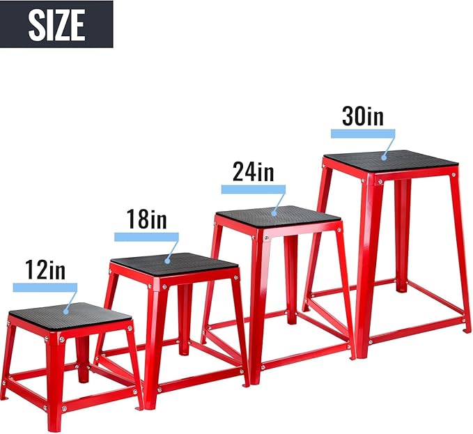 Plyometric Boxes Steel Plyo Box Fitness Exercise Jump Box For Home Gym Plyometric Jumping Exercises