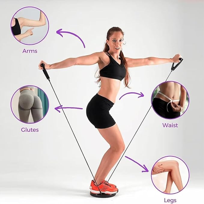 2026 New Waist Sculptor with Arm Bands, 360° Rotation Waist Sculptor Twister, Waist Twister Machine Exercise, Twist Board for Exercise, Legs, Buttocks, Hip Exercise