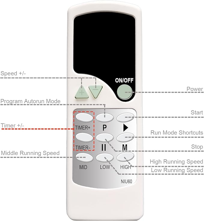 Replacement Remote Control for LifePro Life Pro Waver Vibration Plate Exercise Machine(Make Sure Your Old Remote Control is Same with The Right one in The Main Picture)