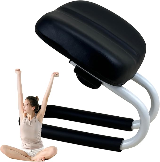 Yoga Bench Chair, Meditation Seat, Adjustable Metal Kneeling Stool, Portable Chair with Sponge Cushion, Adjustable Height Kneelers with Non Slip Leg