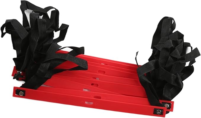 Fixed Agility Ladder for Football Soccer Training, Speed Footwork Ladder with 12 Rungs 6M, Bright Color Non - Slip Rope Ladder for Sports Drills and Group Exercise