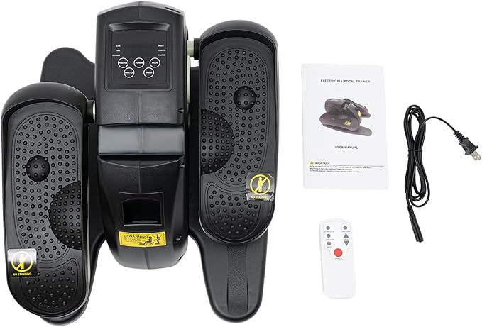 Bitodd Compact Motorized Pedal Rehabilitation Trainer, Floor Standing Rehab Electric Sitting Leg Foot Pedal Exercise Equipment, Portable Trainer for Home Office with Remote Control