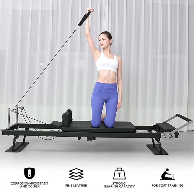 Pilates Reformer Machine, Yoga Studio-Grade Core Bed, Ideal for Home Workouts, Foldable Design, Space-Saving Pilates Equipment, Enhance Core Strength