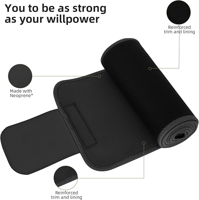 ZPP Waist Trainer for Women and Men, Neoprene Sweat Band Waist Trimmer Belt Slimming Stomach Wrap for Workout