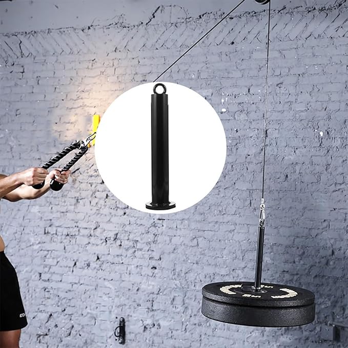 Barbell Weight Plate Holder Rack Fitness Loading Pin 48mm Diameter 320mm Length Gym Weight Storage Attachment for Strength Training Equipment