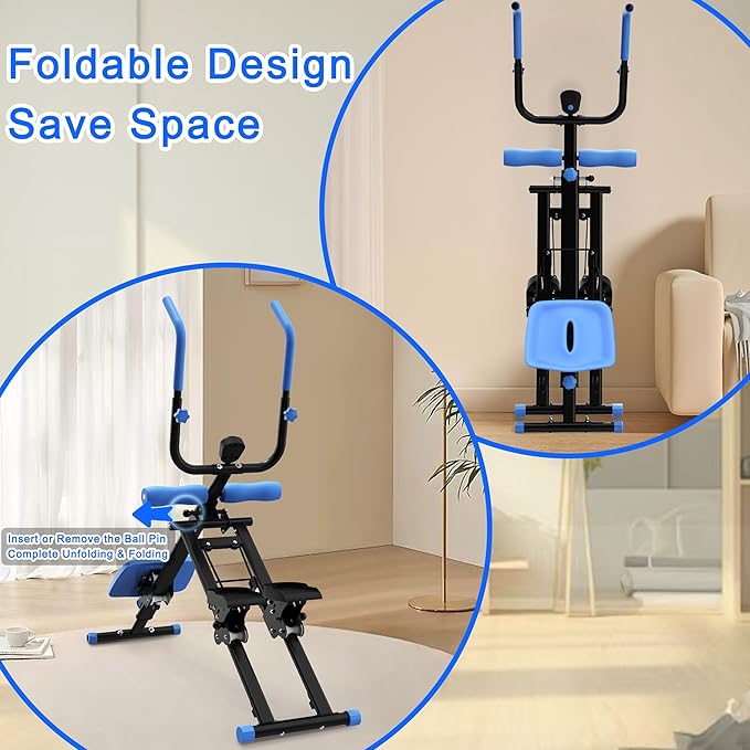 2 in 1 Stair Stepper And Ab Workout Machine, Stepper Machine with Adjustable Handlebar, Vertical Climber Workout Equipment for Home Gym, Core and Glute Workouts Equipment for Women