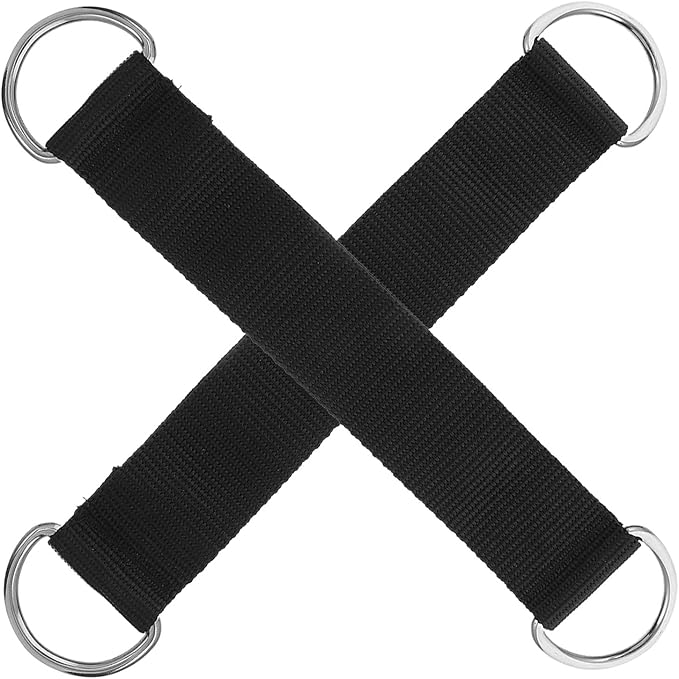 2pcs Pulley Hanging Straps Fitness Supplies Strength Training Equipment Attachments Black Swing Straps for Gym Workout and DIY Fitness Pulley System
