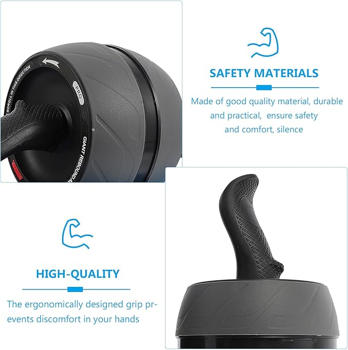 Ab Roller Wheel Fitness Equipment Abs Core Workout Exercise Roller with Automatic Rebound for Men Women Home Gym Strength Training
