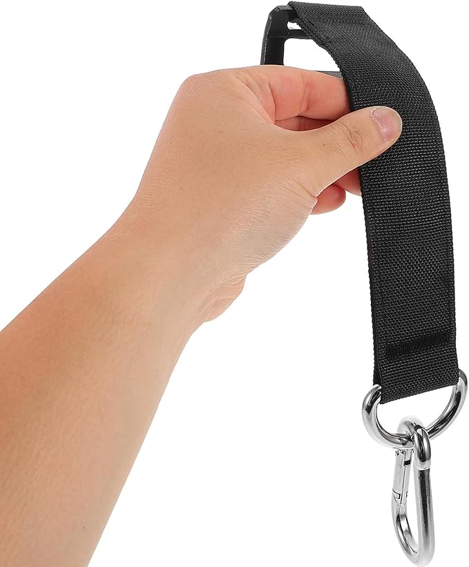 VANZACK Pull-up Hooks and Hanging Straps for Fitness Equipment, Heavy Bag and Hammock Rope Strap Attachment, Sturdy Black Steel Safety Hooks for Gym and Outdoor Strength Training