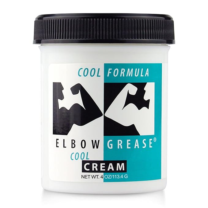 Elbow Grease Cool Massage Cream, Smoothing and Effective Massage Cream for Relaxation, Muscle Tension Relief, and Skin Nourishment – 4 oz (1 Pack)