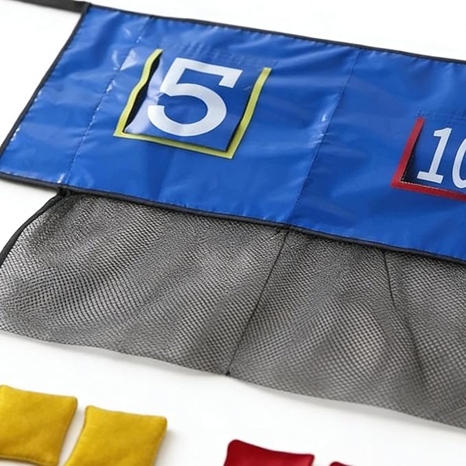 Throwing Net for Sandbag - Interactive Trampoline Tossing Games - Trampoline Throw Target | for Kid Boys Girls Children Garden Yard Backyard Grass Lawn Park