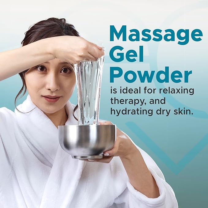 Premium Massage Gel Powder (Pack of 10) | 5g Travel Sachet Makes 500ml/ 16.9 fl oz | Made in Japan | Paraben & Glycerine Free
