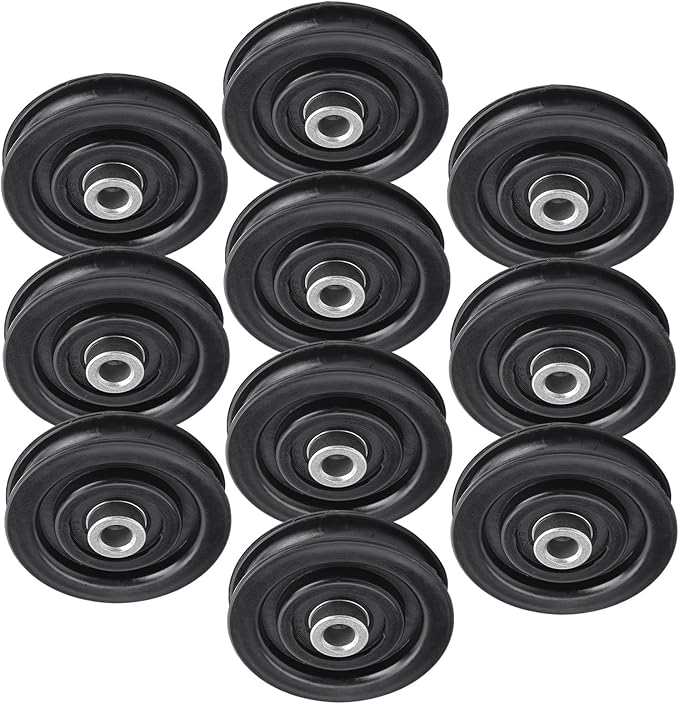 Nylon Iron Fitness Bearing Pulley 10PCS Durable Gym Pulley Wheels for Strength Training Home Gym Attachments Exercise Equipment Accessories