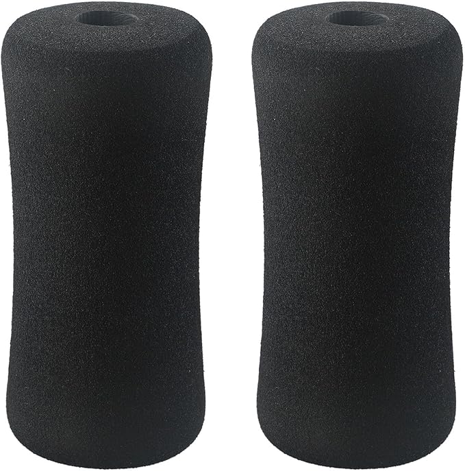 Fitness Equipment Foot Foam Pads Rollers Replacement Set for Weight Bench Leg Extension Home Gym Exercise Machines for 22-25mm Tube Diameter Black 2 Pieces(23 * 90 * 170mm)
