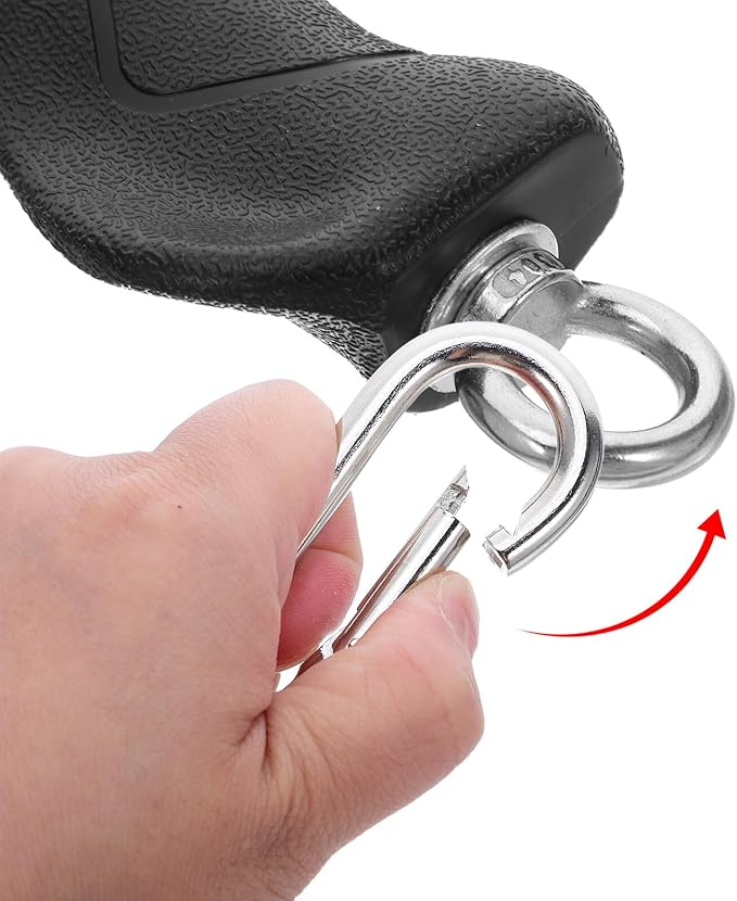 Kichvoe 2pcs Gym Handles Attachments Double Ring Fitness Equipment Handle Grips Heavy Duty Ergonomic Cable Machine Accessories for Strength Training and Pull-Down Workouts