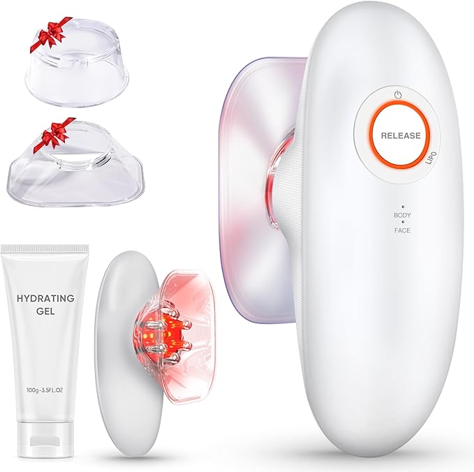 3-in-1 Body Sculpting Machine, 3-in-1 Electric Cellulite Massager, 3 Modes Adjustable Body Sculpting Machine- Home Use Cupping Therapy Tool for Back, Belly, Waist, Arms, Legs - White