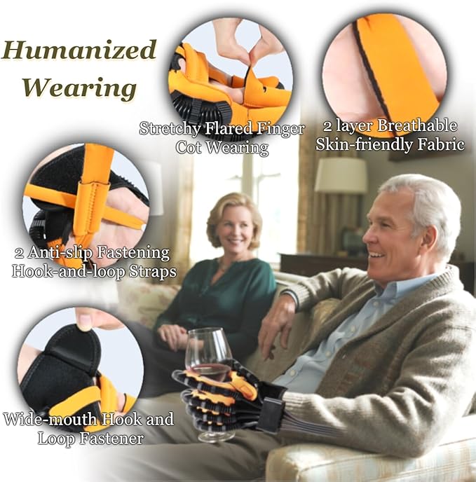 6th Generation Upgrade Rehabilitation Robot Gloves for Stroke Recovery – Hand Weakness & Hemiplegia Home Physical Therapy Device with Mirror Training & Multi-Mode (Left Hand, M)