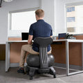 Balance Ball Office Chair with Back Support & Wheels, Ergonomic Stability Ball Chair for Desk Sitting, Yoga Ball Seat for Active Sitting(Style C)