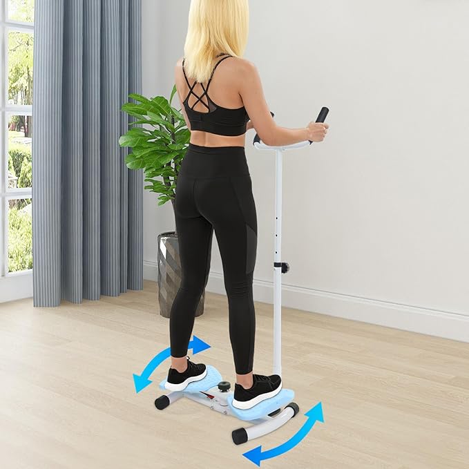 Waist Twister Machine, Adjustable Exercise Twist Board for Women Men, Ab Twist Board with 300 lbs Weight Capacity Ab Twist Board with 300 lbs Weight Capacity (Pink and White)