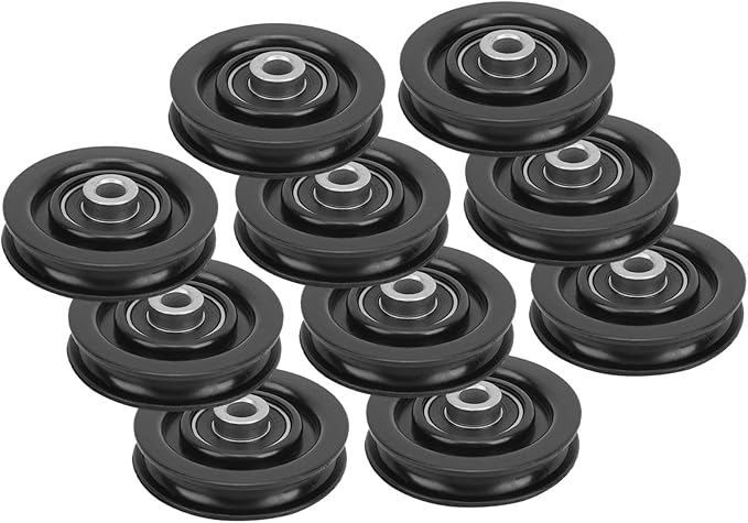 Alomejor 10pcs Nylon Iron Fitness Bearing Pulley Home Gym Attachments Exercise Strength Training Accessory