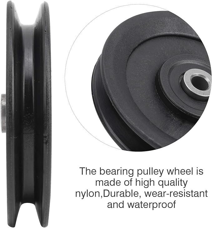 10pcs 115mm Nylon Fitness Bearing Pulley, Gym Accessory Strength Training Equipment, Home Gym Attachments with Iron Core, Durable Exercise Pulley for Health Club and F
