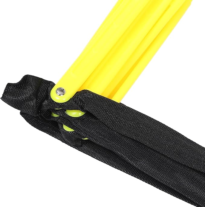 Football Agility Ladder Training Equipment Foldable Yellow Rope Ladder for Speed and Footwork Drills for Sports Conditioning and Agility Training