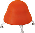 UrbanPro Low Profile Vinyl Upholstered Ball Chair, Orange Finish, Powder Coated Legs, Anti-Burst Exercise Ball, Active Seating for Kids, Encourages Posture and Balance, Lightweight Office or