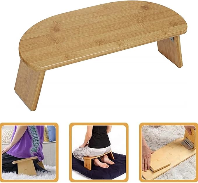 Compacts Bamboos Meditations Benches Multifunctional Kneeling Wood for Home Or Outdoor Use Kneeling Meditations