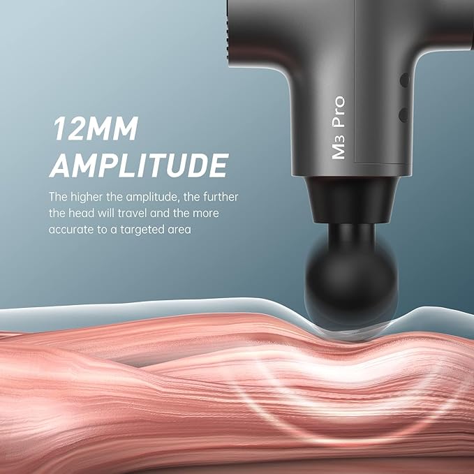 opove M3 Pro 2 Massage Gun Deep Tissue Percussion Muscle Massager for Workout, Handheld Percussive Fascia Gun for Athletes Fast Recovery, 30 Days Long Battery Life, 70lbs Stall Force